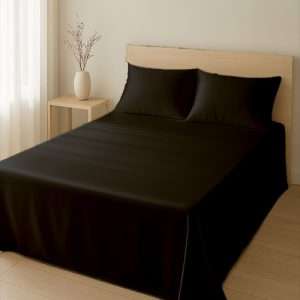Seidenbettwäsche - Schwarz