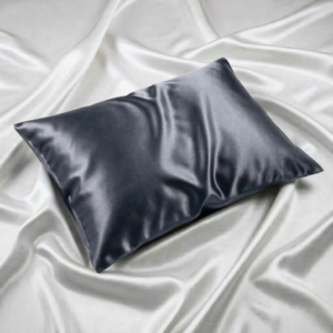 Mørkegrå silkepudebetræk
