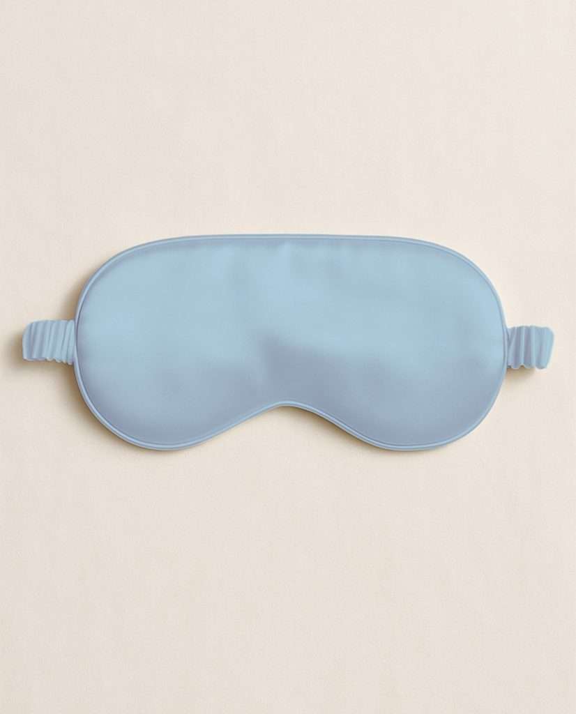 Seidenschlafmasken – Babyblau