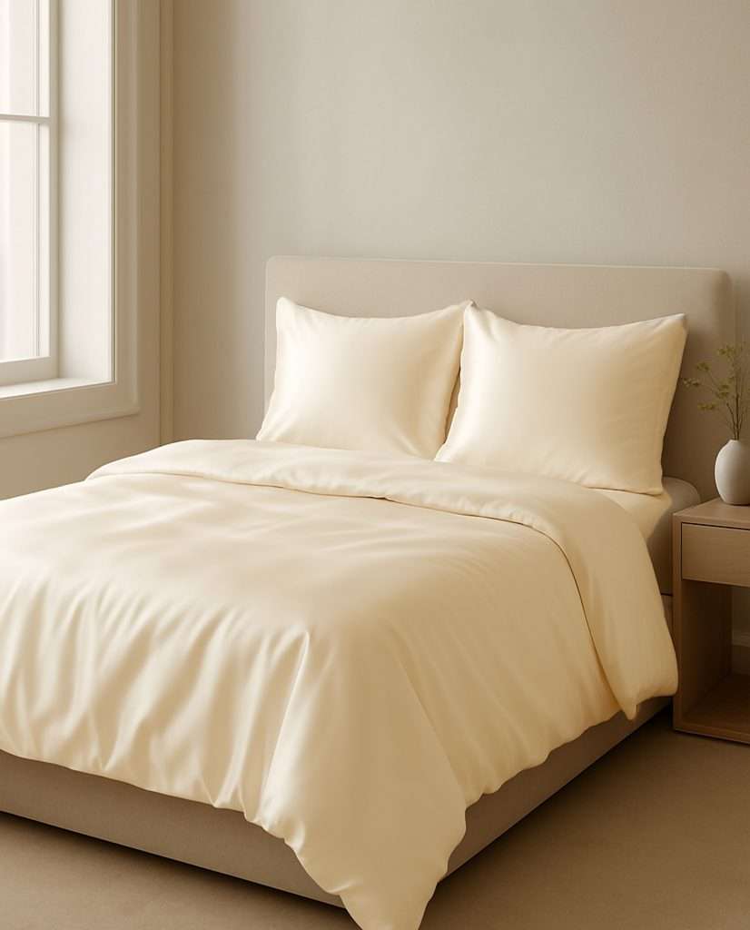 Seidendeckenbezüge – Beige