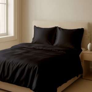 Seidendeckenbezüge - Schwarz