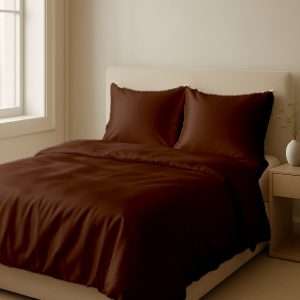 Seidendeckenbezüge - Schokoladenbraun