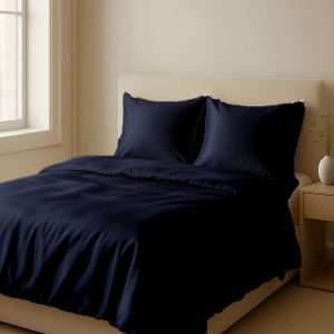 Seidendeckenbezüge - Marineblau