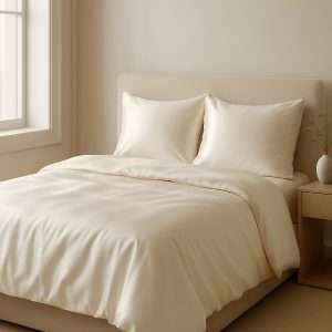 Seidendeckenbezüge - Weiß