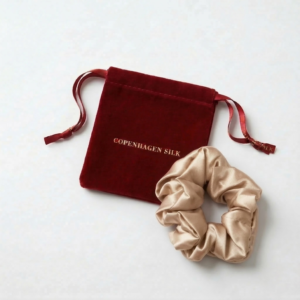 Beige silkescrunchie