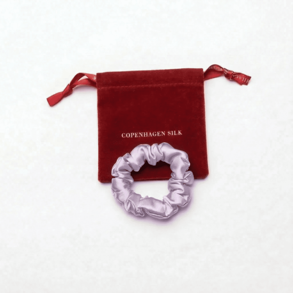 Lille lavendel silkescrunchie